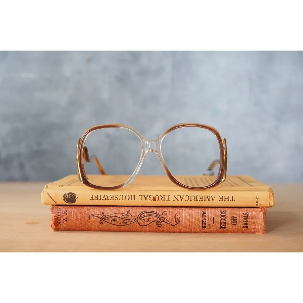Vintage 1970s Eyeglasses Grandma Chic Boho Festival NOS Jackie O USA 52-15